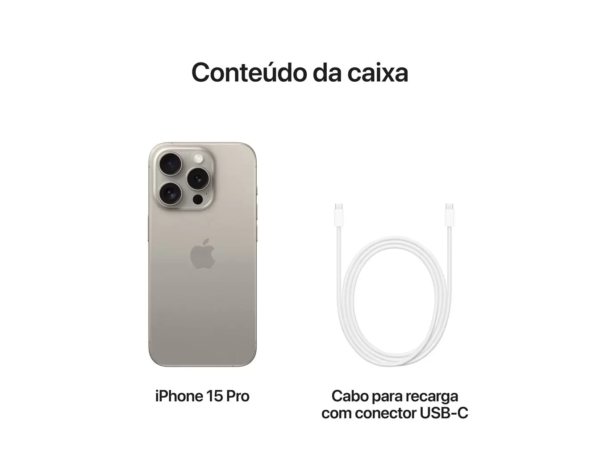 iPhone 15 Pro Apple 128GB Titânio Natural 6,1" 48MP iOS 5G - Imagem 6